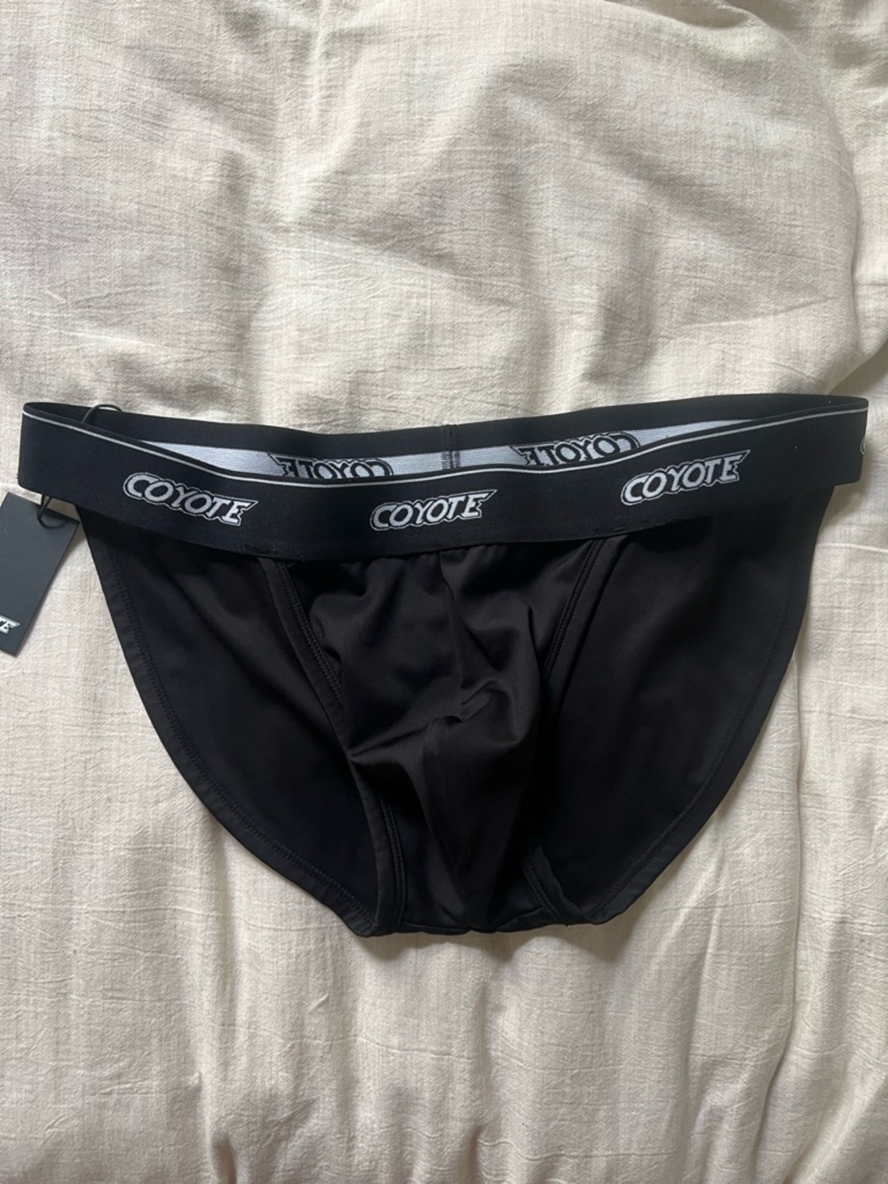 Coyote Black Men's Briefs with Branded Waistband